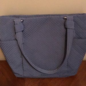 Vera Bradley Gray Microfiber Hadley Tote